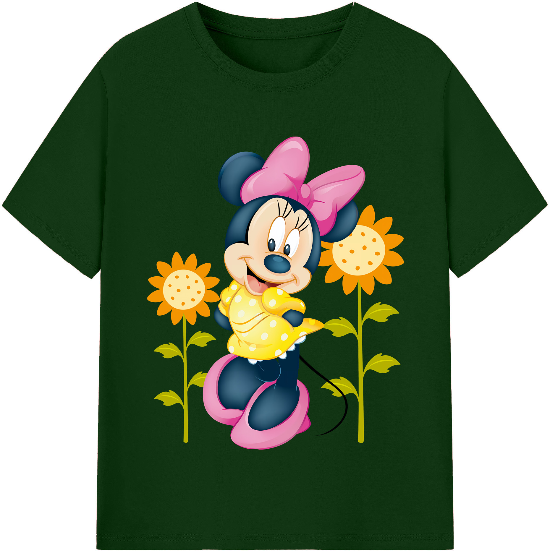（画像用） ミッキーマウス Mickey Mouse 綿100％半袖Tシャツ（フロントプリント）